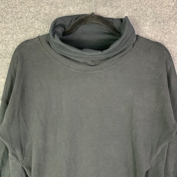 Lululemon Go Forward Pullover Women’s Size 6 Black‎ Funnel Cowl Neck Thumbholes - Picture 2 of 9